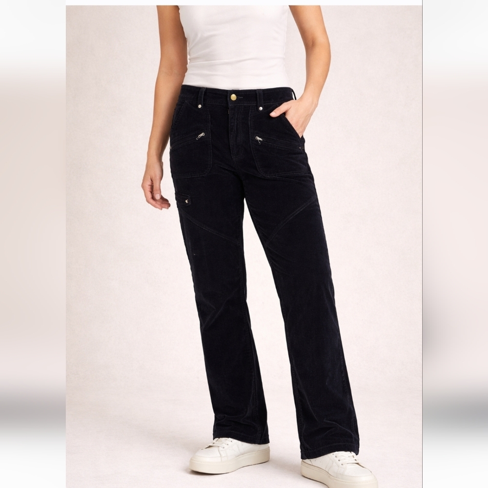 Athleta Retro/ Skater Black Velvet Utility Pants Women’s Size 12 (Est) #2077